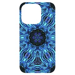 Background-blue-flower Iphone 14 Pro Black Uv Print Case by Bedest