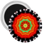 Abstract-kaleidoscope-colored 3  Magnets Front