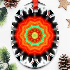 Abstract-kaleidoscope-colored Ornament (oval) by Bedest