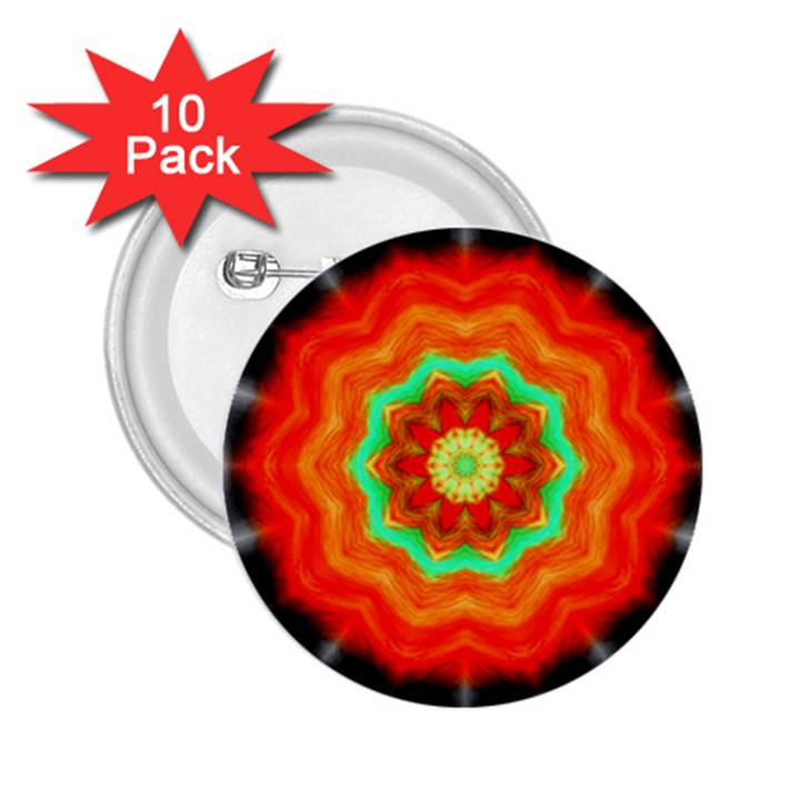 Abstract-kaleidoscope-colored 2.25  Buttons (10 pack) 