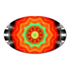 Abstract-kaleidoscope-colored Oval Magnet