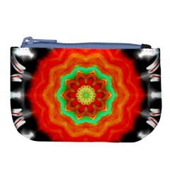 Abstract-kaleidoscope-colored Large Coin Purse by Bedest