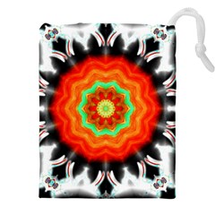 Abstract-kaleidoscope-colored Drawstring Pouch (4xl) by Bedest