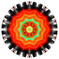 Abstract-kaleidoscope-colored Round Trivet