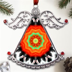 Abstract-kaleidoscope-colored Metal Angel With Crystal Ornament by Bedest