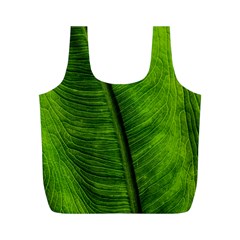 Green-leaf-plant-freshness-color Full Print Recycle Bag (m) by Bedest