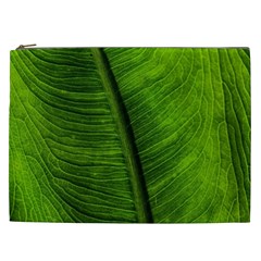 Green-leaf-plant-freshness-color Cosmetic Bag (xxl) by Bedest