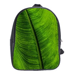 Green-leaf-plant-freshness-color School Bag (xl) by Bedest