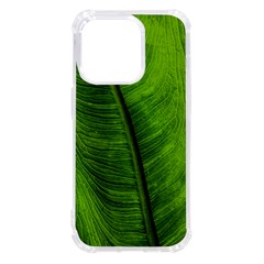 Green-leaf-plant-freshness-color Iphone 14 Pro Tpu Uv Print Case by Bedest