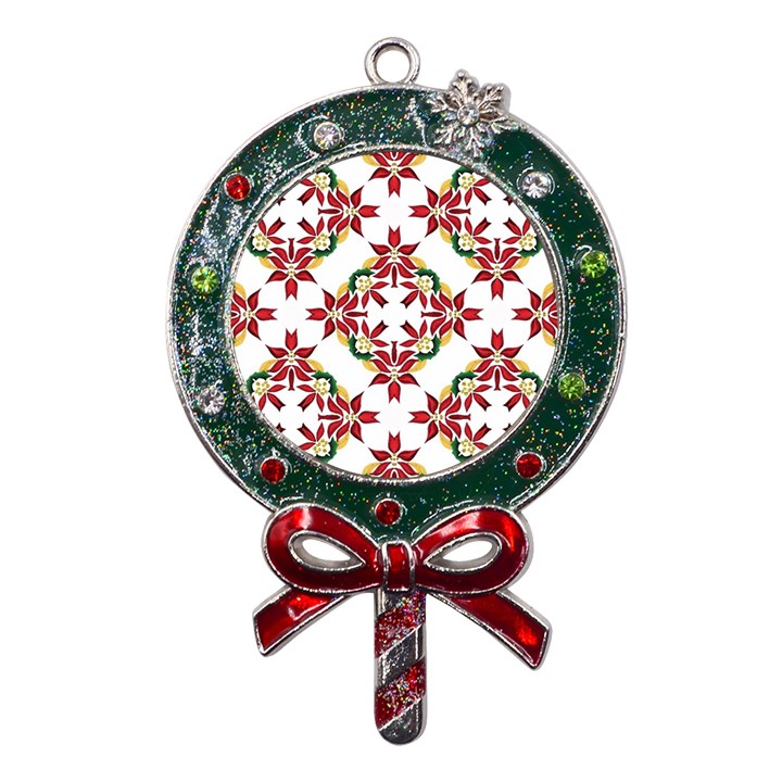 Christmas-wallpaper-background Metal X Mas Lollipop with Crystal Ornament