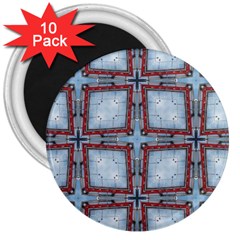 Pattern-cross-geometric-shape 3  Magnets (10 Pack)  by Bedest