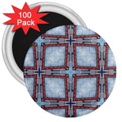 Pattern-cross-geometric-shape 3  Magnets (100 Pack) by Bedest