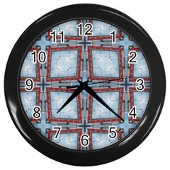 Pattern-cross-geometric-shape Wall Clock (black) by Bedest