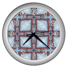 Pattern-cross-geometric-shape Wall Clock (silver) by Bedest