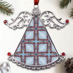 Pattern-cross-geometric-shape Metal Angel With Crystal Ornament by Bedest