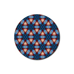 Pattern-tile-background-seamless Rubber Coaster (Round)