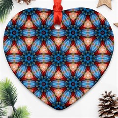 Pattern-tile-background-seamless Heart Ornament (Two Sides)