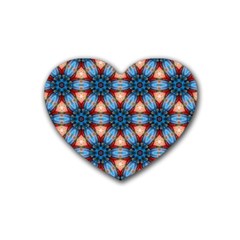 Pattern-tile-background-seamless Rubber Heart Coaster (4 pack)