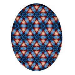 Pattern-tile-background-seamless Oval Glass Fridge Magnet (4 pack)