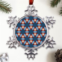 Pattern-tile-background-seamless Metal Large Snowflake Ornament