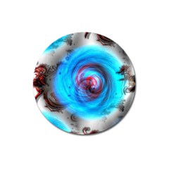 Abstract-kaleidoscope-pattern Magnet 3  (round) by Bedest