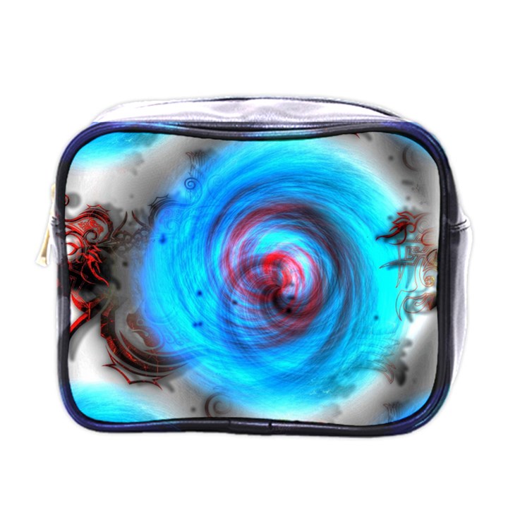 Abstract-kaleidoscope-pattern Mini Toiletries Bag (One Side)