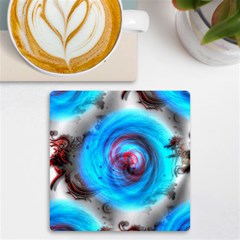 Abstract-kaleidoscope-pattern Uv Print Square Tile Coaster  by Bedest