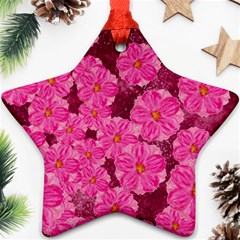 Cherry-blossoms-floral-design Star Ornament (two Sides) by Bedest