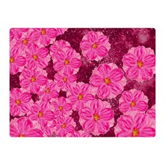 Cherry-blossoms-floral-design Two Sides Premium Plush Fleece Blanket (mini) by Bedest