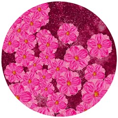 Cherry-blossoms-floral-design Wooden Puzzle Round by Bedest