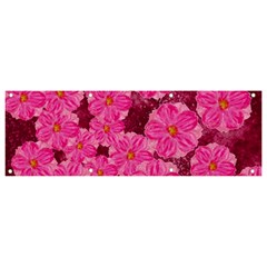 Cherry-blossoms-floral-design Banner And Sign 9  X 3  by Bedest