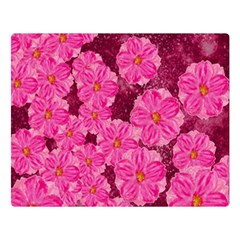 Cherry-blossoms-floral-design Premium Plush Fleece Blanket (large) by Bedest