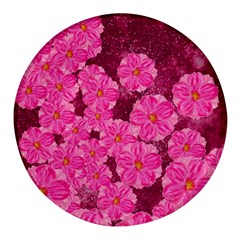 Cherry-blossoms-floral-design Round Glass Fridge Magnet (4 Pack) by Bedest