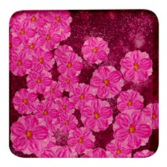 Cherry-blossoms-floral-design Square Glass Fridge Magnet (4 Pack) by Bedest