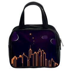 Skyscraper Town Urban Towers Classic Handbag (two Sides) by pakminggu