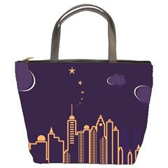 Skyscraper Town Urban Towers Bucket Bag by pakminggu