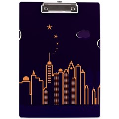 Skyscraper Town Urban Towers A4 Acrylic Clipboard by pakminggu