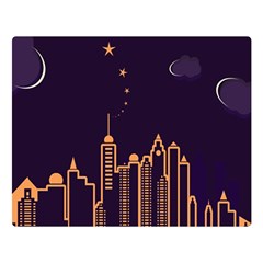 Skyscraper Town Urban Towers Premium Plush Fleece Blanket (large) by pakminggu