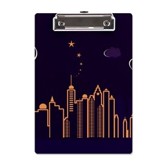 Skyscraper Town Urban Towers A5 Acrylic Clipboard by pakminggu