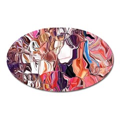  Smudge  Oval Magnet by kaleidomarblingart