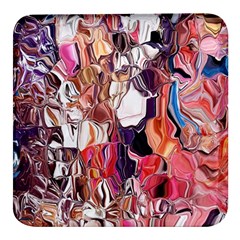  Smudge  Square Glass Fridge Magnet (4 Pack) by kaleidomarblingart