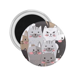 Cute Cats Seamless Pattern 2.25  Magnets