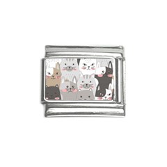 Cute Cats Seamless Pattern Italian Charm (9mm)