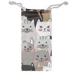 Cute Cats Seamless Pattern Jewelry Bag