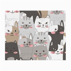 Cute Cats Seamless Pattern Small Glasses Cloth (2 Sides)