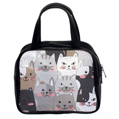 Cute Cats Seamless Pattern Classic Handbag (Two Sides)