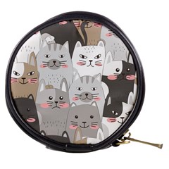 Cute Cats Seamless Pattern Mini Makeup Bag