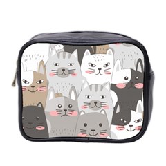 Cute Cats Seamless Pattern Mini Toiletries Bag (Two Sides)