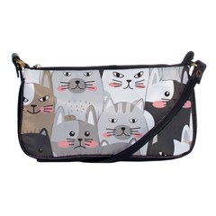 Cute Cats Seamless Pattern Shoulder Clutch Bag