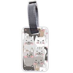 Cute Cats Seamless Pattern Luggage Tag (one side)